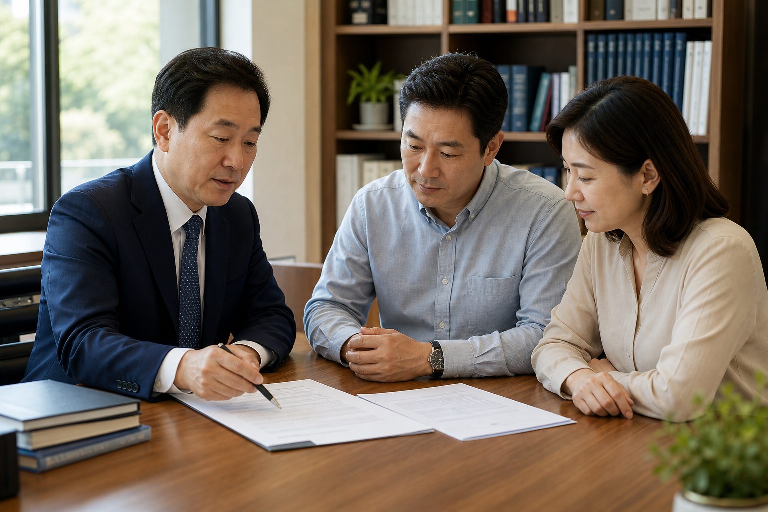 상속과 증여 등기 상담을 진행하는 안양 법무사 사무소의 상담 공간